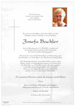 Parte von Josefa Bachler