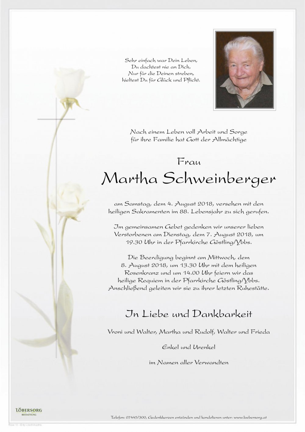 Parte von Martha Schweinberger