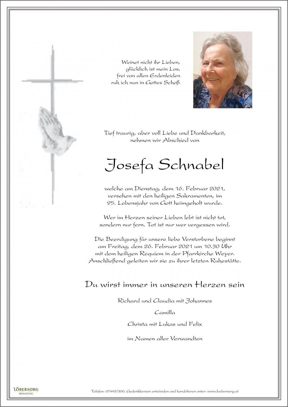 Parte von Josefa Schnabel