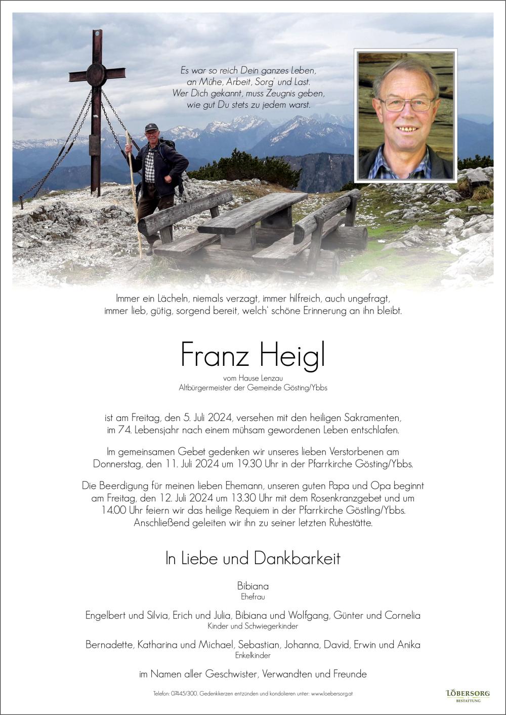 Parte von Franz Heigl