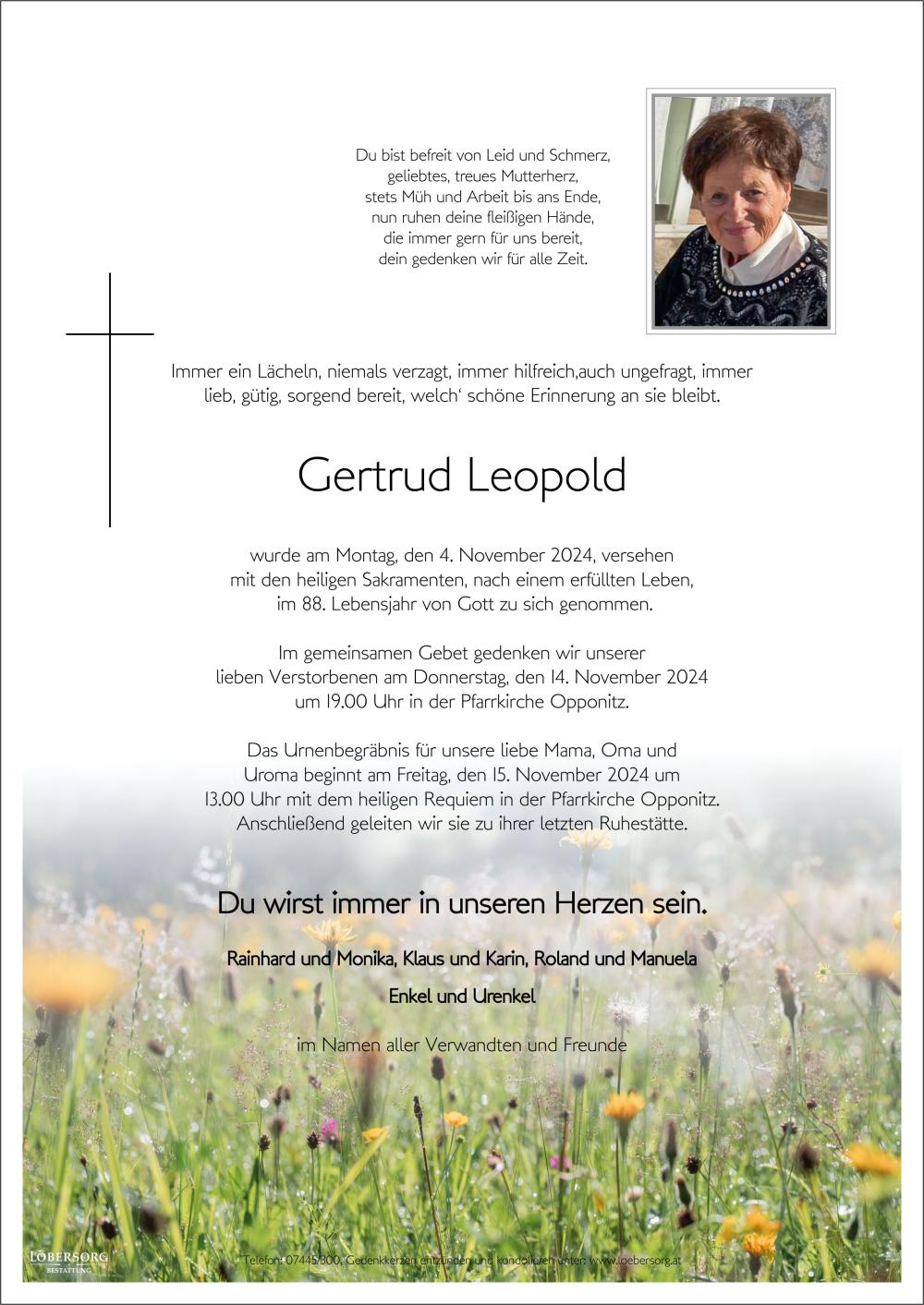 Parte von Gertrud Leopold